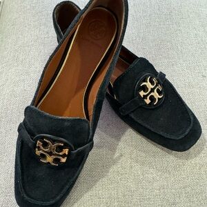 Tory Burch black suede Miller loafer 8